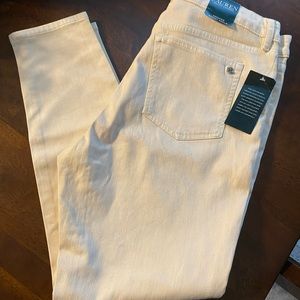 NWT, Lauren Ralph Lauren Women’s Skinny Jean, Size 14, Color: Pearl, MSRP $115